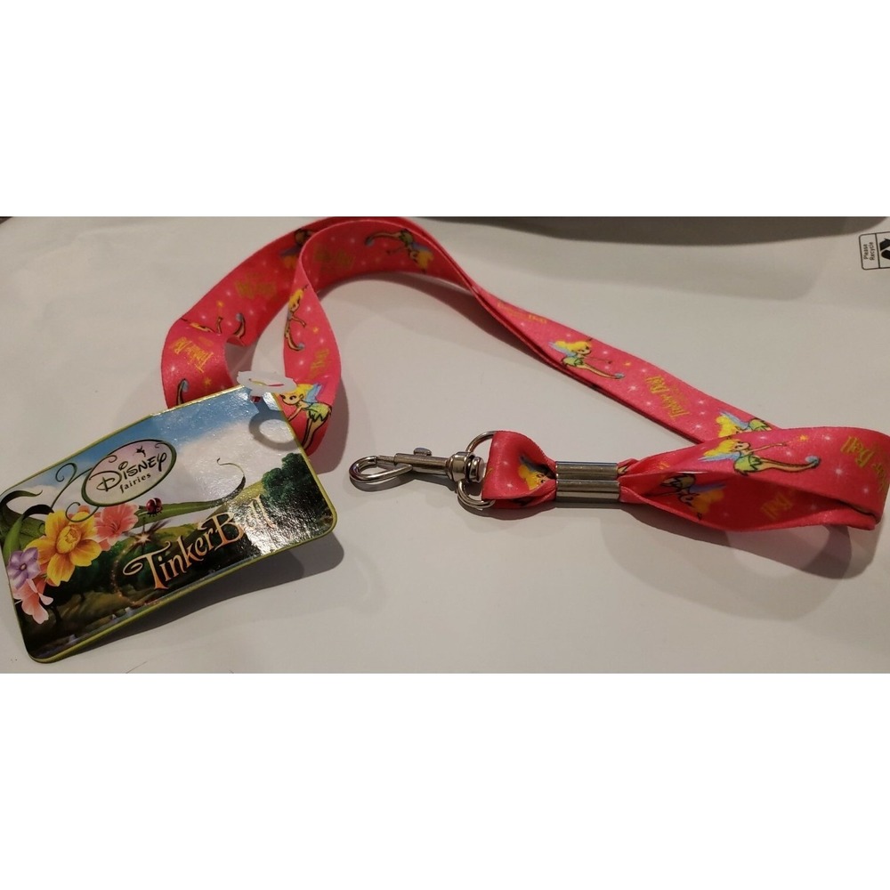 Disney TINKER BELL Official Pin Trading Neck lanyard ID badge NEW WITH TAGS! B-1